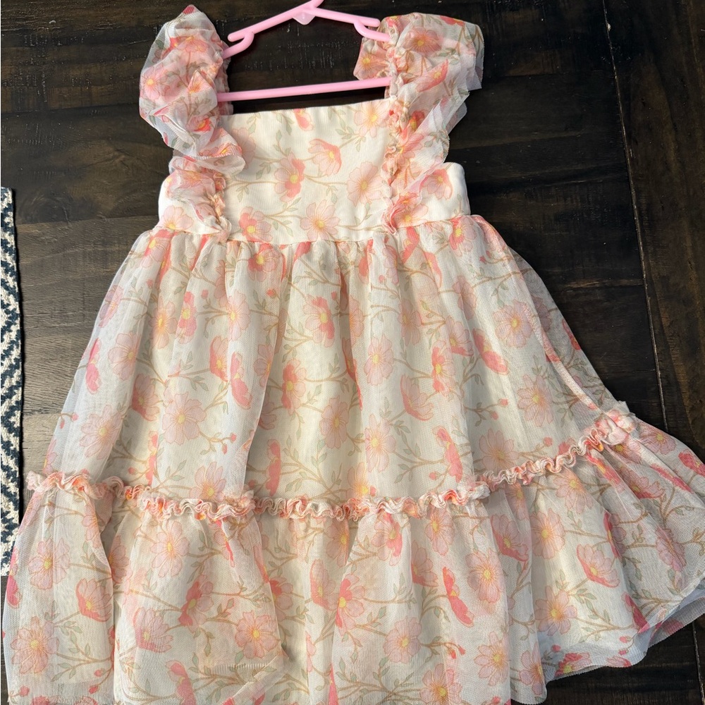 Rachel Zoe Pink and Cream Floral Dress